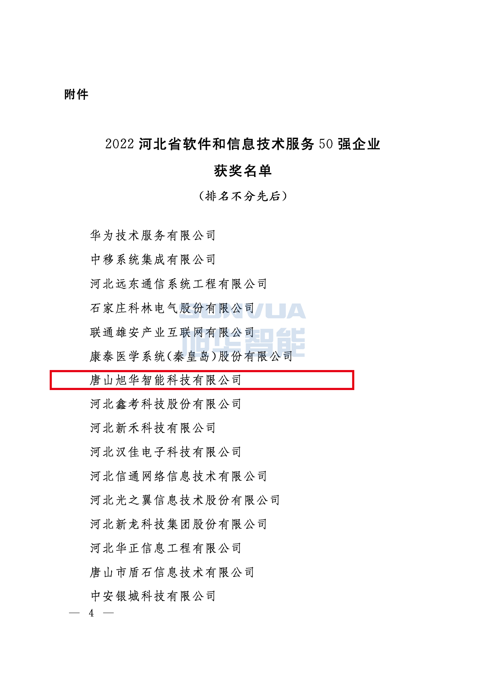 喜讯 ▏旭华智能荣获2022年度河北省软件和信息技术服务50强企业荣誉称号
